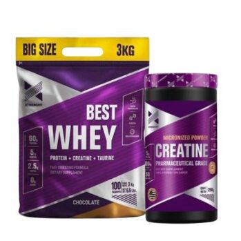 <strong>BEST WHEY 3kg + CREATINA MICRONIZADA 250gr XTRENGHT </strong>