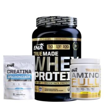 <strong>TRUE MADE 907 GRAMOS + CREATINA MICRONIZADA 300 GRAMOS + AMINOFULL 146 GRAMOS ENA </strong>