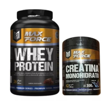 <strong>WHEY PROTEIN 910 GRAMOS + CREATINA MONOHIDRATO 300 GRAMOS MAX FORCE</strong>