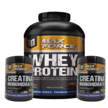<strong>WHEY PROTEIN 3KG +  2 CREATINAS MONOHIDRATO 300  GRAMOS MAX FORCE</strong>