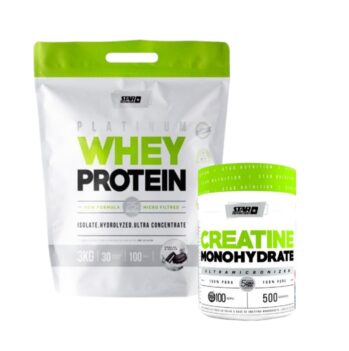 <strong>PLATINUM WHEY 3kg + CREATINA MONOHIDRATO ULTRAFILTRADA 500gr STAR NUTRITION</strong>