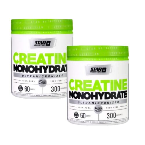 <strong> 2 CREATINAS  MONOHIDRATO ULTRAFILTRADA SIN SABOR 300gr STAR NUTRITION</strong>
