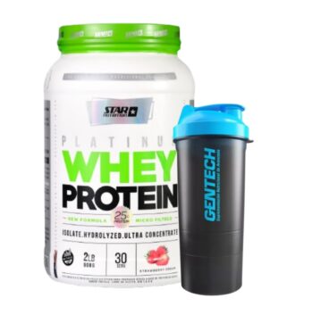 <strong>PLATINUM WHEY 2lb STAR NUTRITION + SHAKER GENTECH</strong>