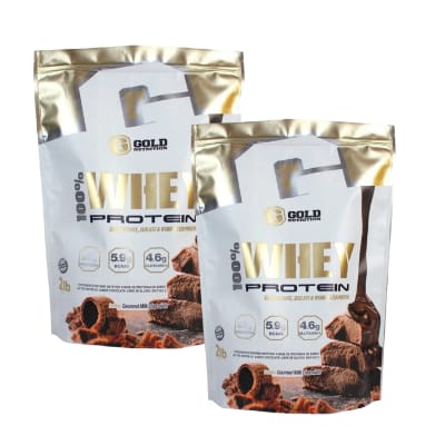 2 unidades 100% WHEY 2lbs GOLD NUTRITION