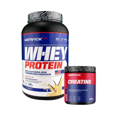 WHEY PROTEIN 1KG + CREATINA MONOHIDRATO 300gr MERVICK